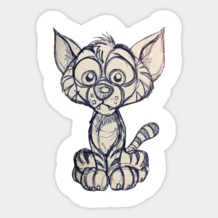 Kitty Sketch Sticker